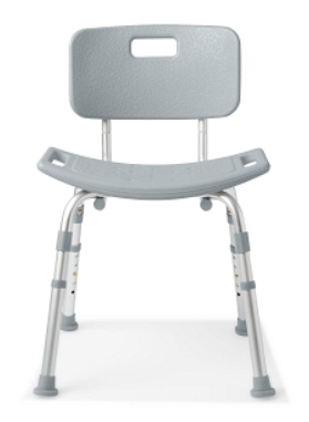 Medline Deluxe Aluminum Shower Chair with Backrest
